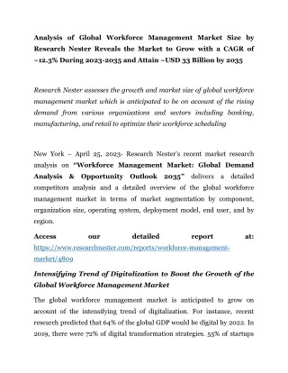analysis of global workforce management market