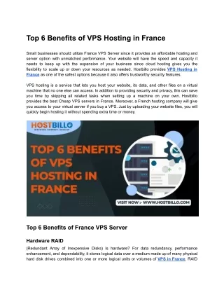 top 6 benefits of vps hosting in france