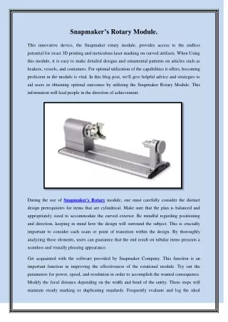 snapmaker s rotary module