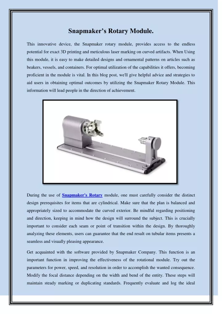 snapmaker s rotary module