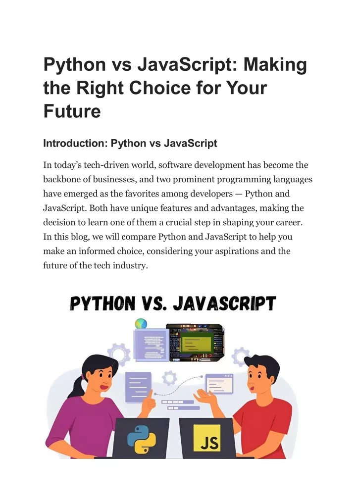 python vs javascript making the right choice