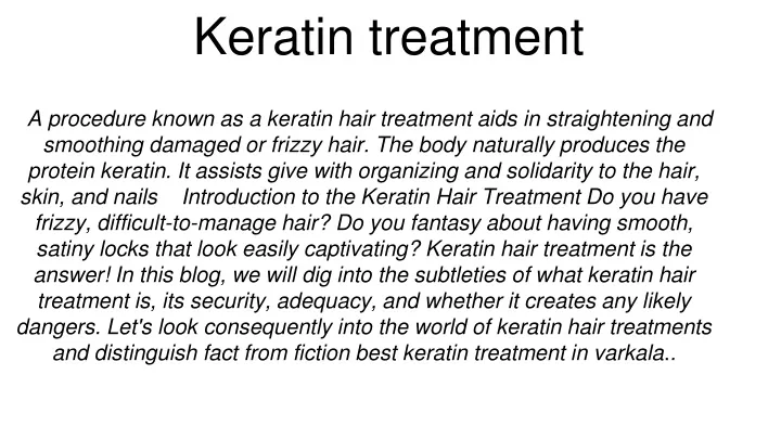 keratin treatment