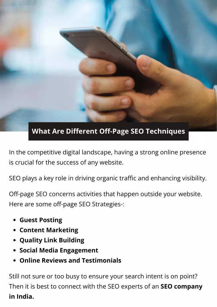 what are different off page seo techniques
