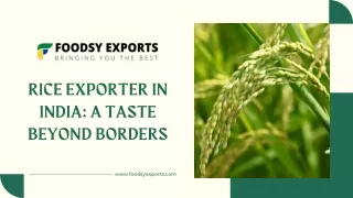 Best Rice Exporter in India: A Taste Beyond Borders