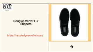 Buy Douglas Velvet Fur Slippers from NYC Designer Outlet