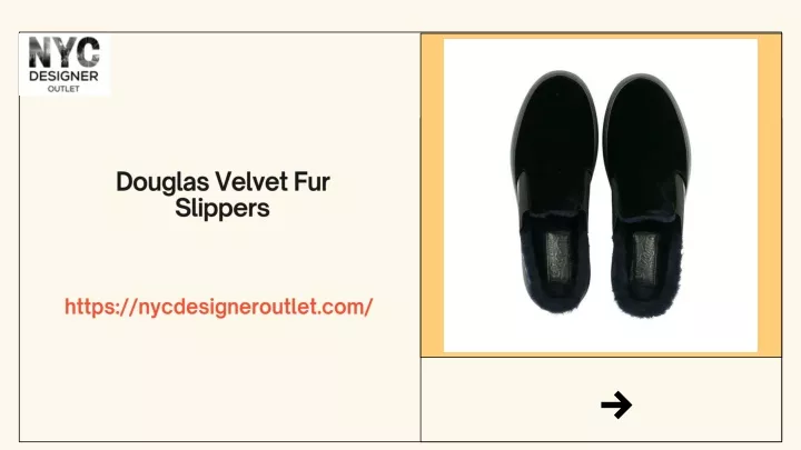 douglas velvet fur slippers