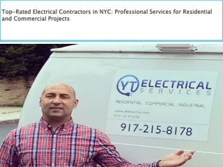 Top-Rated Electrical Contractors in NYC Professional Services for Residential and Commercial Projects