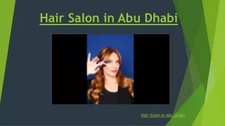 Hair Salon in Abu Dhabi