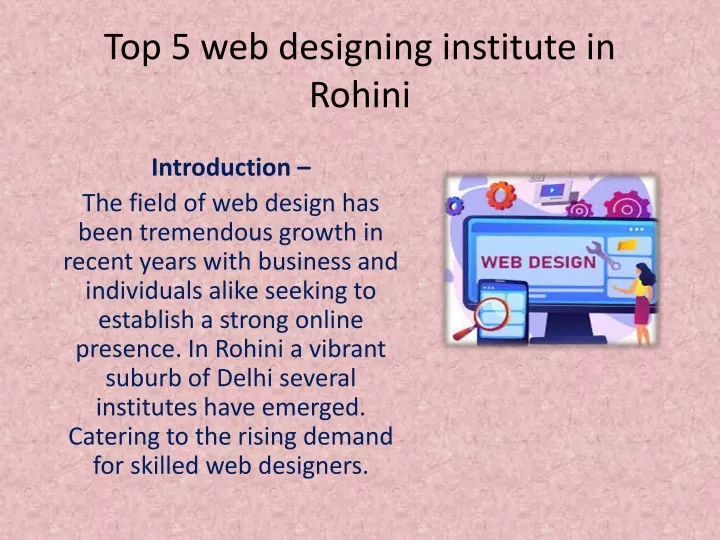 top 5 web designing institute in rohini