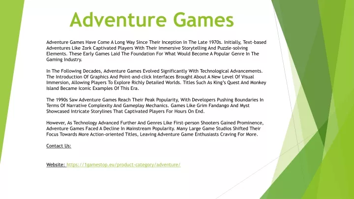 adventure games