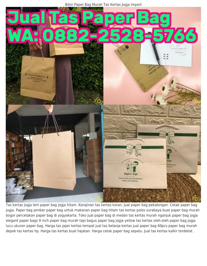 bikin paper bag murah tas kertas jogja import