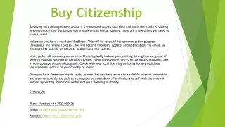 Buy Citizenship