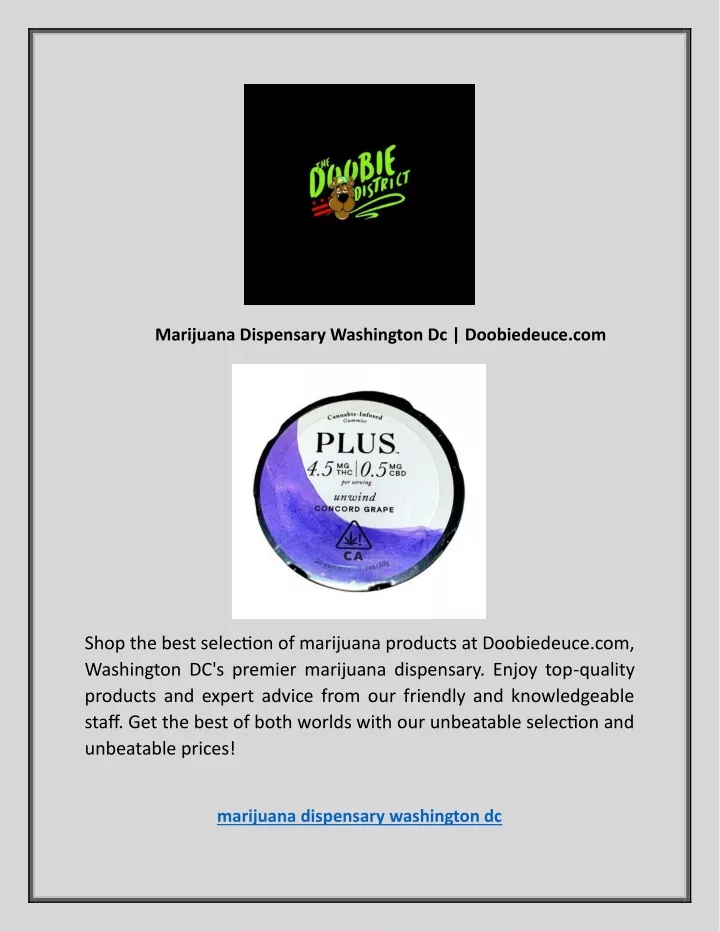 marijuana dispensary washington dc doobiedeuce com