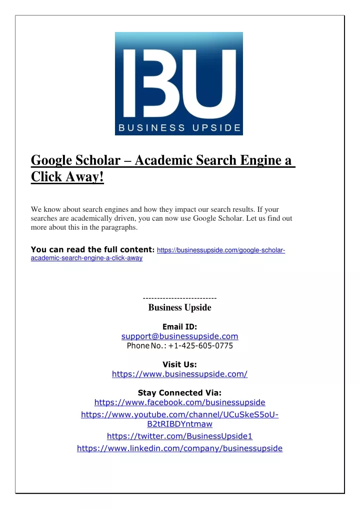 google scholar academic search engine a click