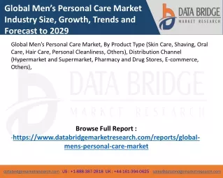 Global Men’s Personal Care Market