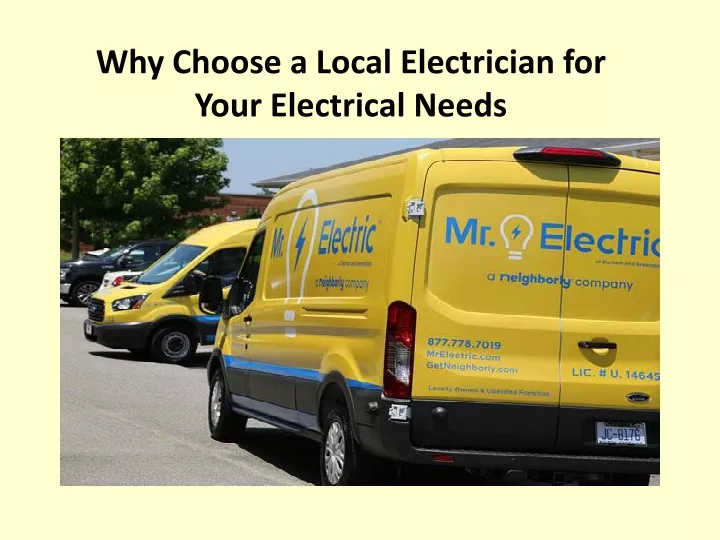 why choose a local electrician for your