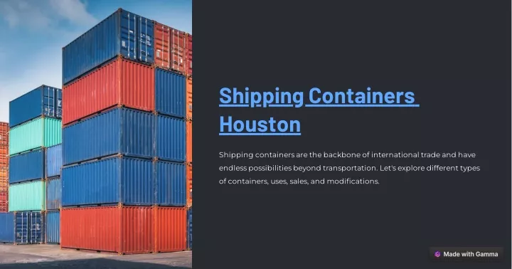 shipping containers houston