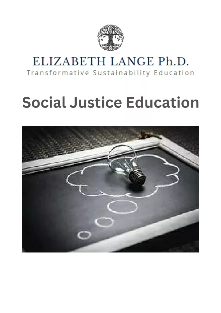 social justice education