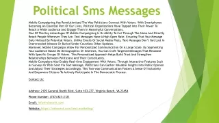 Political Sms Messages