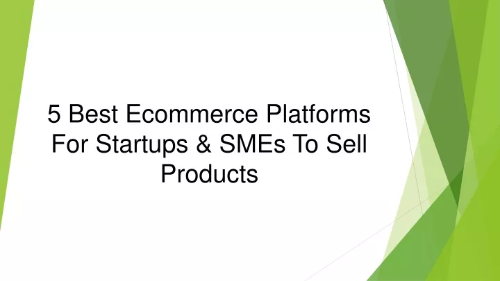 5 best ecommerce platforms for startups smes