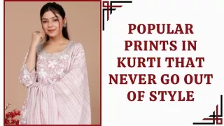 Popular Prints In Kurti That Never Go Out of Style