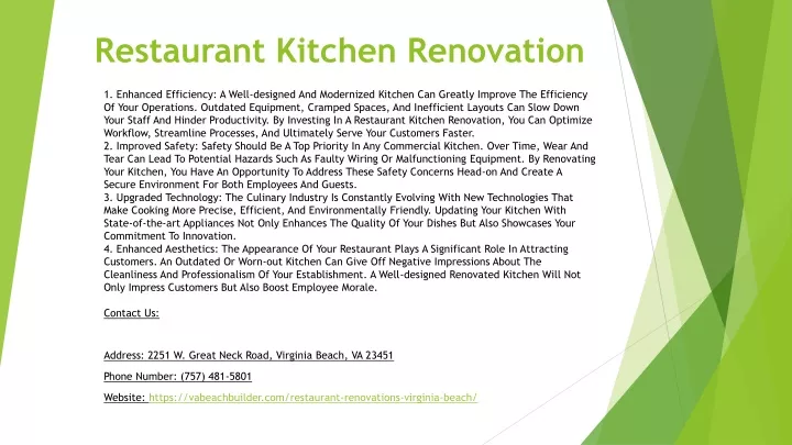 restaurant kitchen renovation