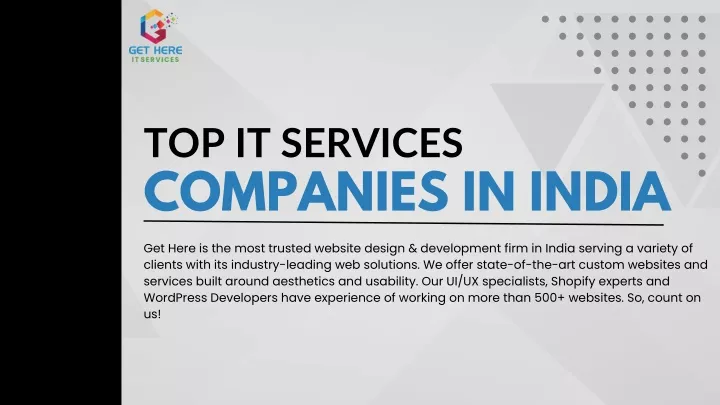 top it services companies in india