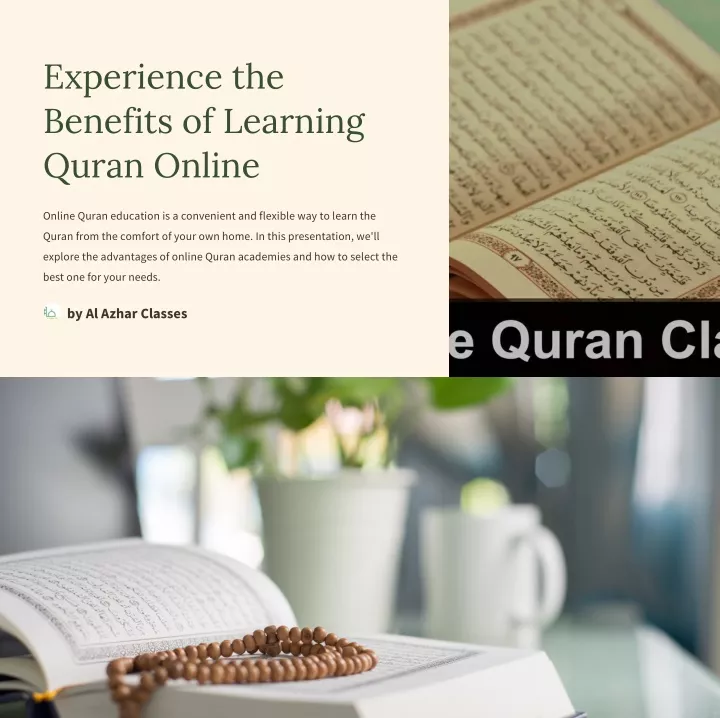 experience the benefits of learning quran online
