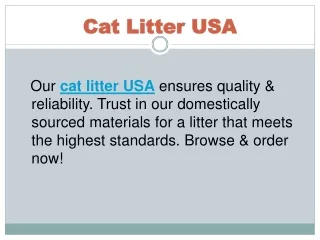 Cat Litter USA