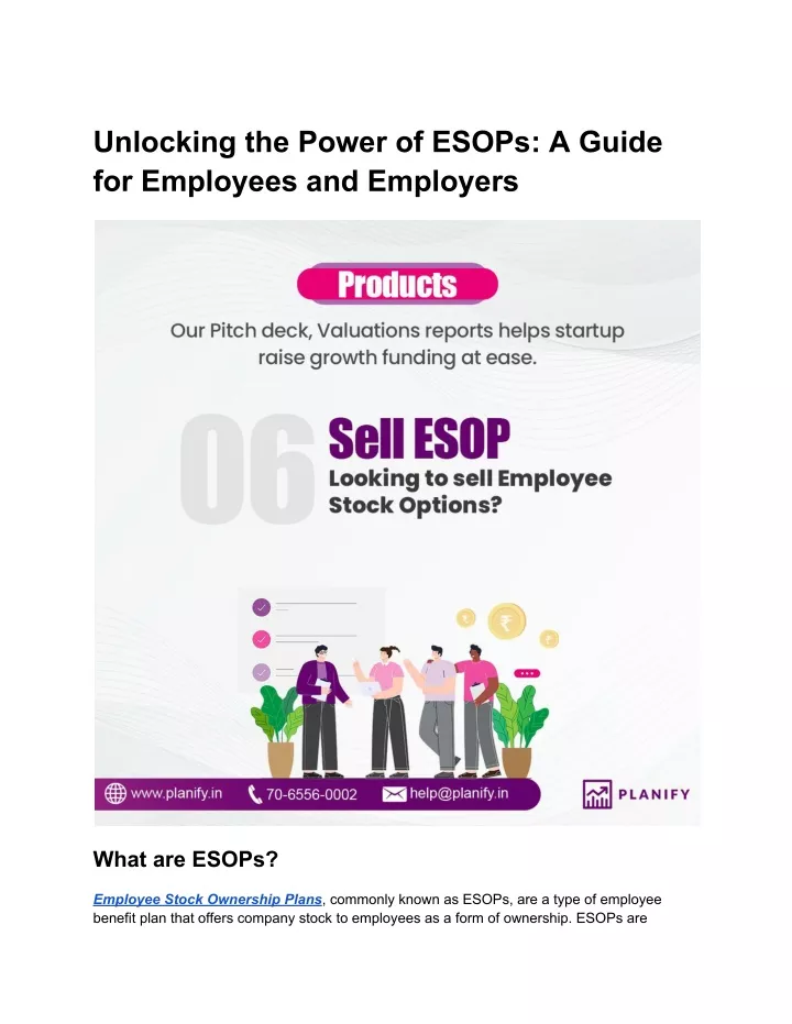 unlocking the power of esops a guide