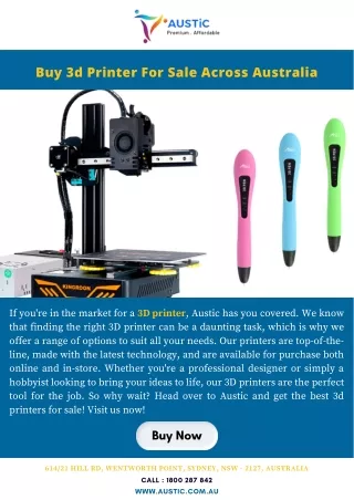 Buy 3d Printer For Sale Across Australia