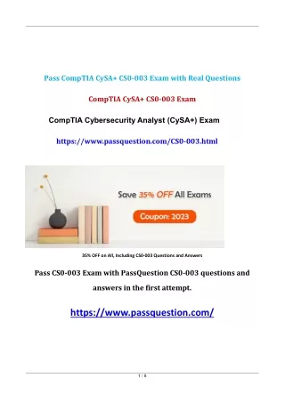 pass comptia cysa cs0 003 exam with real questions