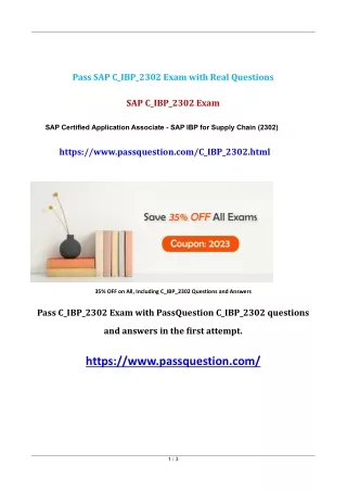 pass sap c ibp 2302 exam with real questions
