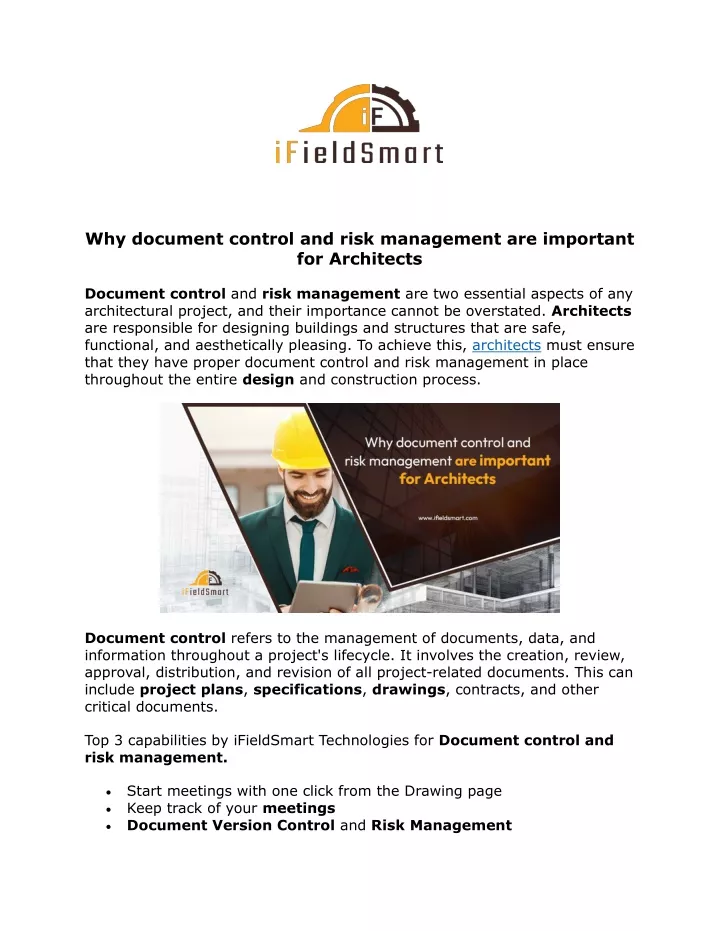 why document control and risk management