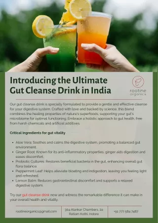 Introducing the Ultimate Gut Cleanse Drink in India