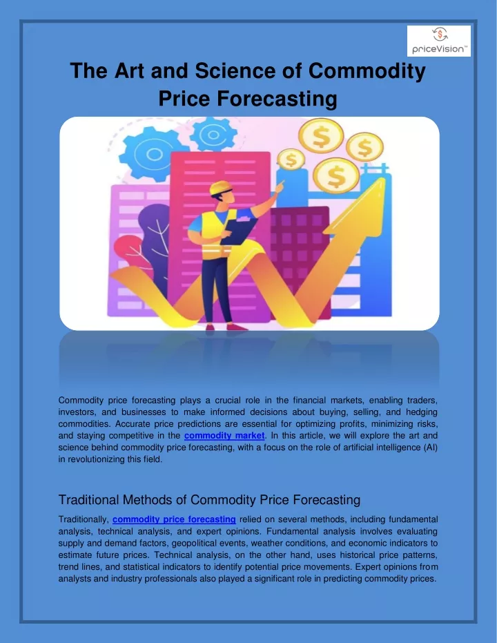 the art and science of commodity price forecasting