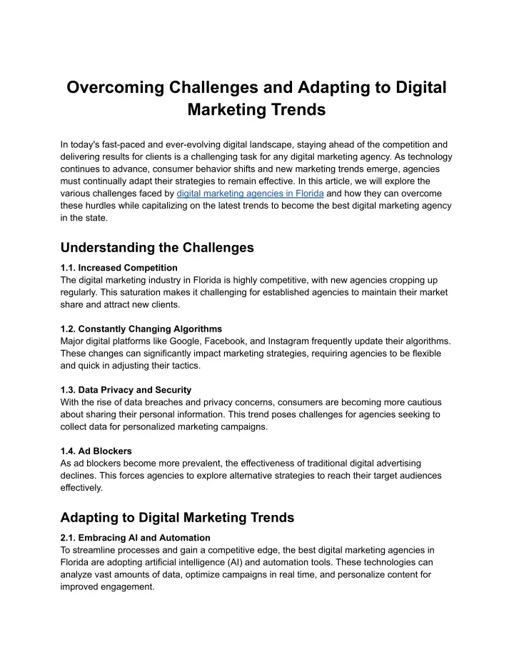 overcoming challenges and adapting to digital