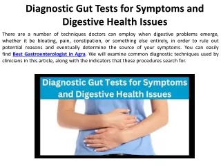 Gut Diagnostic Tests for Digestive Health Issues and Symptoms