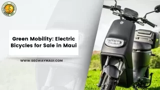 Green Mobility Electric Bicycles for Sale in Maui