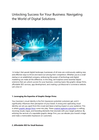 unlocking success for your business navigating