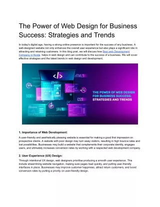 The Power of Web Design for Business Success_ Strategies and Trends