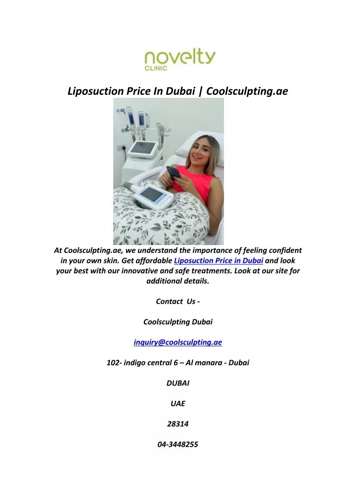 liposuction price in dubai coolsculpting ae