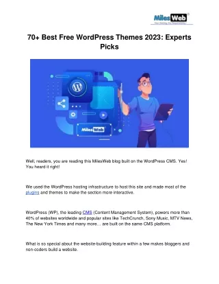 70 best free wordpress themes 2023 experts picks