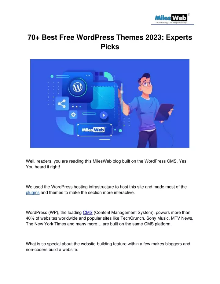 70 best free wordpress themes 2023 experts picks
