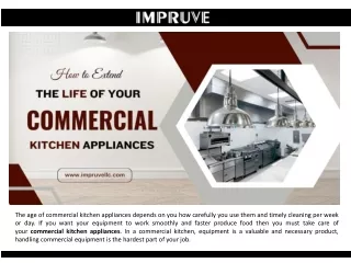 How to Extend the Life of Your Commercial Kitchen Appliances