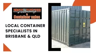 Local Container Specialists in Brisbane & QLD