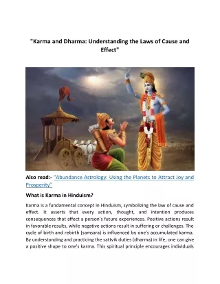 "Karma and Dharma: Understanding the Laws of Cause and Effect".pdf