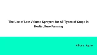 the use of low volume sprayer pdf