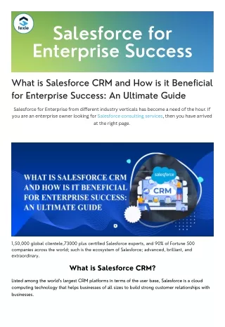 Boost Your Enterprise Growth with Salesforce Consulting Services
