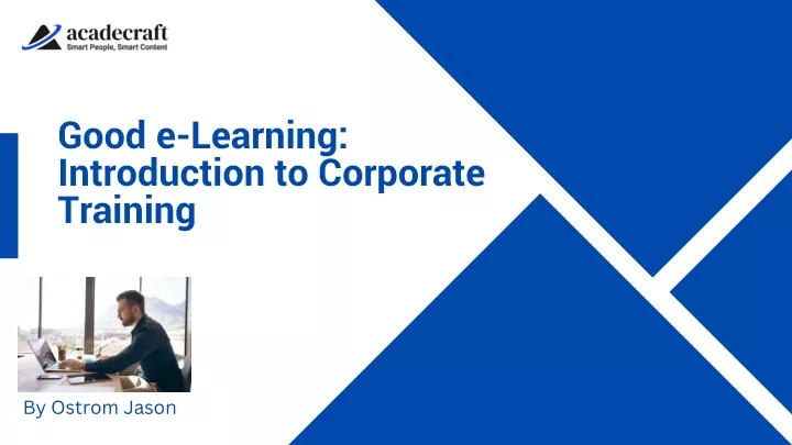 good e learning introduction to corporate training